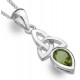 CELTIC TRINITY KNOT  PENDANT PERIDOT